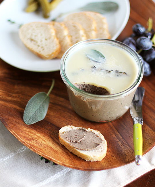 Chicken Liver Pate with Sage, Apple and Thyme