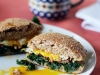 Kale, Bacon & Egg Whole Wheat Breakfast Sandwich